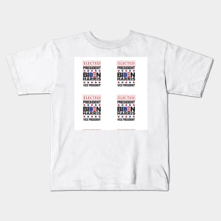 Biden Harris Elected Kids T-Shirt